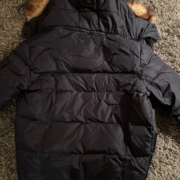 Young Men’s Large Navy Winter Coat with Duck Down Feather - Picture 6 of 7